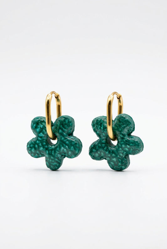 Pendientes Órbita Flor Lunar